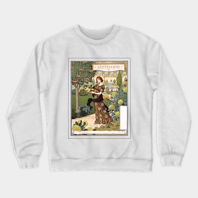 September - Belle Jardiniere Crewneck Sweatshirt by WAITE-SMITH VINTAGE ART